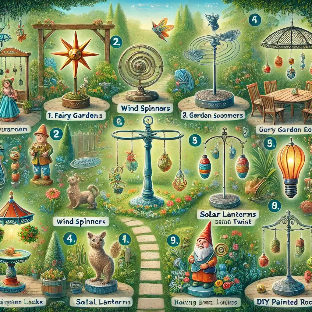 whimsical garden ornaments